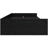  S uzglavljem s ladicama Crni hrast 75 x 190 cm Konstruirano drvo | shoptok.hr