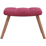  Stol za sproščanje s stolčkom vinsko rdeč žamet, (20957440) | Shoptok.si