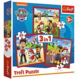 Puzzle 3u1 Sretni psići Paw Patrol Trefl 34867 Puzzle 3u1 Sretni psići Paw Patrol Trefl 34867 Slike