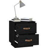  Noćni ormarići 2 kom crna 40 x 34 x 45 cm od masivne borovine | Eponuda.ba