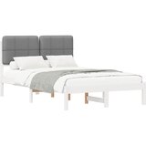  Krevetni okvir s tapiciranim uzglavljem Svijetlo siva Svjetlosiva 205.5 x 125.5 x 84.5 cm | Shoptok.si