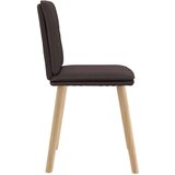  Jedilni stoli 6 kosov temno rjavo blago, (21832362) | Shoptok.si
