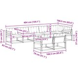  Set vanjskih sofa s jastukom 8 pcs Bijela i crna | shoptok.hr