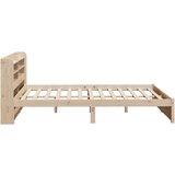 vidaXL Posteljni okvir z vzglavjem 120x190 cm trdna borovina | Shoptok.si