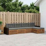  Set vanjskih sofa 5 pcs Prirodna i antracit Poliester | shoptok.hr