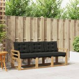  Set vanjskih sofa s jastukom 3 pcs Bijela i crna | shoptok.hr