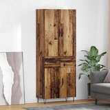 vidaXL Visok predalnik 2 pcs Star les Inženirski les in steklo | Shoptok.si