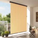 vidaXL Zunanja Rolfa Črtasto Prilagodljiva oranžna in bela 220 x 250 cm blago | Shoptok.si
