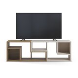 Marckeric Bijela/u prirodnoj boji kutna TV komoda u dekoru hrasta 145x45x35 cm Glina – | shoptok.hr