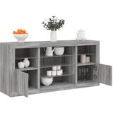 vidaXL Komoda s LED svjetlima boja sivog hrasta 142 5x37x67 cm Cijene