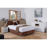 CARRYHOME POSTELJA Z VZMETNICO 120 cm x 200 cm , tekstil rjava | Shoptok.si