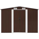  Vrtna kućica za pohranu smeđa 257 x 205 x 178 cm čelična | Eponuda.ba