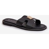 Boto Flat Sandals With Cutouts And Decoration Black Bohalis | Shoptok.si