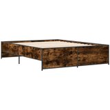  Okvir kreveta boja hrasta 140x200 cm konstruirano drvo i metal | shoptok.hr