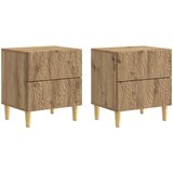  Noćni ormarić 2 pcs Hrast artisan 43 x 34,5 x 48 cm Cene