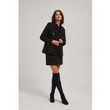 Marisse Tweed-Style Skirt With Decorative Buttons, Black | shoptok.hr