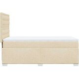 vidaXL Box spring postelja z vzmetnico krem 80x200 cm blago | Shoptok.si