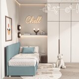 Ghado Plavi dječji krevet s prostorom za odlaganje s madracem 90x200 cm Chill - | shoptok.hr