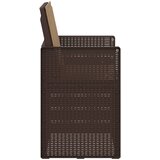  Vrtne stolice za blagovanje 2 pcs Smeđa i sivosmeđa PP | Eponuda.com
