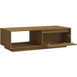 vidaXL Klubska mizica medeno rjava 110x50x33,5 cm trdna borovina | Shoptok.si