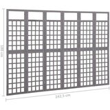 vidaXL Pregrada/rešetka sa 6 panela od jelovine siva 242,5 x 180 cm | shoptok.hr