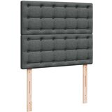 vidaXL Box spring postelja z vzmetnico temno siva 120x190 cm blago | Shoptok.si