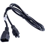 Akyga tok priključni kabel [1x deteljičast ženski konektor C5 - 1x moški konektor IEC\, C14] 1.50 m črna, (20425715) | Shoptok.si