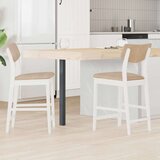  Trpezarijske stolice 2 pcs Bijelo 48 x 49 x 95 cm - Bijela i smeđa | shoptok.hr