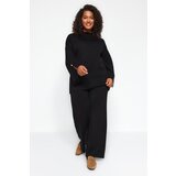 Trendyol Curve Black Stand-Up Collar Sleeve Detailed Knitwear Top-Upper Set Cijene