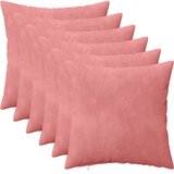  Presvlaka za jastuk 6 pcs HEERLEN Ružičasta 40 x 40 cm Baršun | shoptok.hr