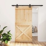  Klizna vrata s priborom za montažu 100x210 cm masivna borovina | shoptok.hr