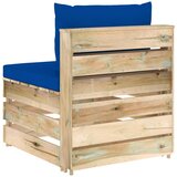  Modularna srednja sofa s jastucima od zeleno impregniranog drva | shoptok.hr
