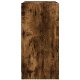 vidaXL Stranska omarica s steklenimi vrati dimljen hrast 68x37x75,5 cm | Shoptok.si