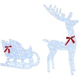 vidaXL Reindeer vuče saonice Hladna bijela 120 cm 55 cm Akril Cijene