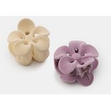 Sinsay Kopče za kosu s cvjetnim motivom i velur završnom obradom 2 pack | shoptok.hr