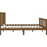  Posteljni okvir medeno rjav iz trdnega lesa 200x200 cm, (20646307) | Shoptok.si
