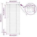 vidaXL Zavjesa za prozor sa zavjesama Ostalo Crna 60 x 130 cm Aluminij | shoptok.hr