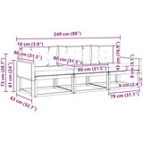  Set vanjskih sofa 3 kom. Prirodna i antracit | shoptok.hr
