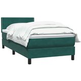 Box Spring krevet s madracem tamnozeleni 80x220 cm baršun | shoptok.hr