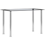vidaXL Jedilna miza črna in prozorna 120x60x75 cm kaljeno steklo | Shoptok.si