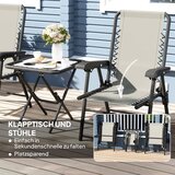  3-dijelni čelični bistro set vrtni namještaj sa sklopivim stolom i stolicama tamno siva | shoptok.hr