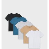 Sinsay Pamučne Basic Majice 5 Pakiranje | shoptok.hr