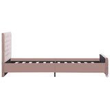  Okvir za krevet ružičasti baršunasti 90 x 200 cm | Shoptok.si
