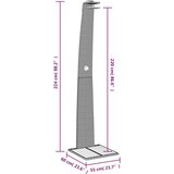 vidaXL vanjski tuš bež 55x60x224 cm od poliratana i bagremovog drva Cijene