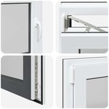  Kletno okno "RISOR" 80x60 cm vrtljivo-nagibno DIN levo antracitno | Shoptok.si