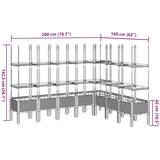  Vrtna sadilica s rešetkom bijela 200 x 160 x 142,5 cm PP | shoptok.hr