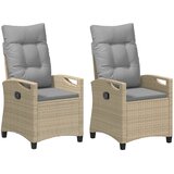  Vrtna stolica 2 pcs Bež i svijetlo siva 56 x 60 x 112 cm | shoptok.hr