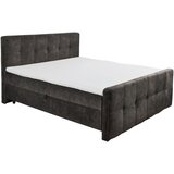 MID.YOU POSTELJA Z VZMETNICO 160 cm x 200 cm , tekstil, leseni material temno rjava | Shoptok.si