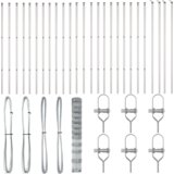 vidaXL Ograja za polja 1.4x50 m Galvanizirano jeklo | Shoptok.si