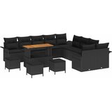 Sjedeća garnitura za vrt s jastukom s pohranom 14 pcs Crna | Eponuda.com